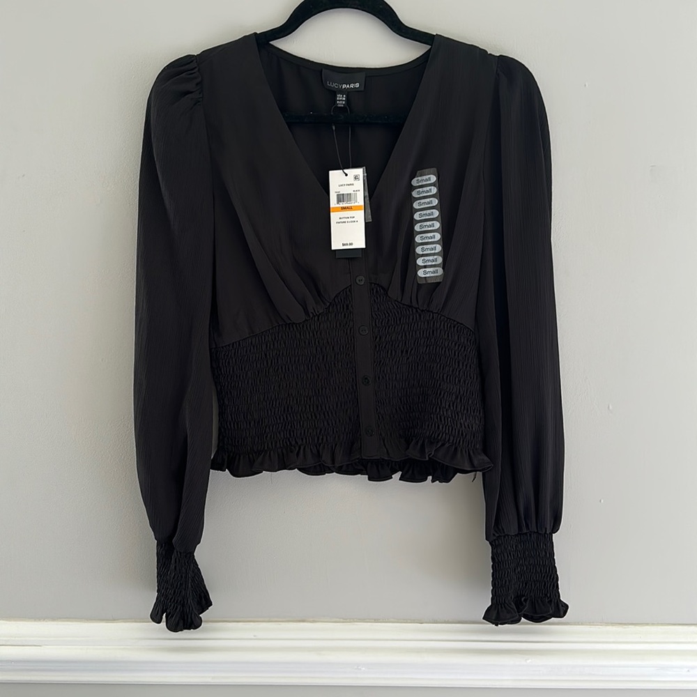 NWT Lucy Paris Smocked Top